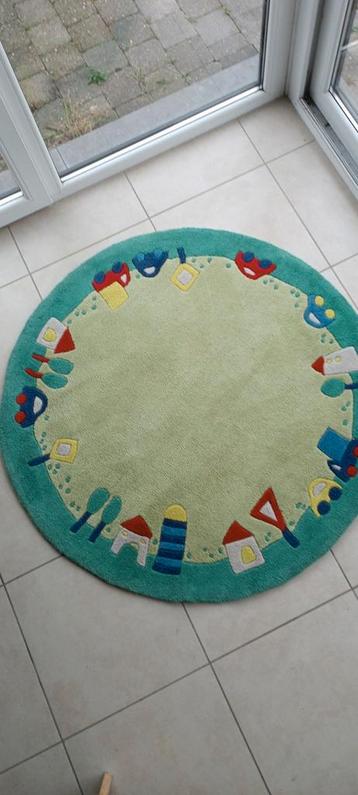 Rond vloerkleed diameter 120 cm wol LA VILLE HABA beschikbaar voor biedingen