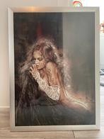 Ingekaderde poster + boek Luis Royo, Huis en Inrichting, Ophalen, Zo goed als nieuw
