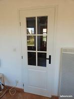 Porte d'intérieure vitrée prépeinte blanche, Bricolage & Construction, Comme neuf, Enlèvement, Vitre comprise, Autres types