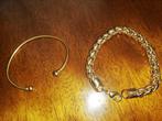deux bracelets plaquer or, Bijoux, Sacs & Beauté, Bracelets, Comme neuf, Or, Enlèvement ou Envoi, Or