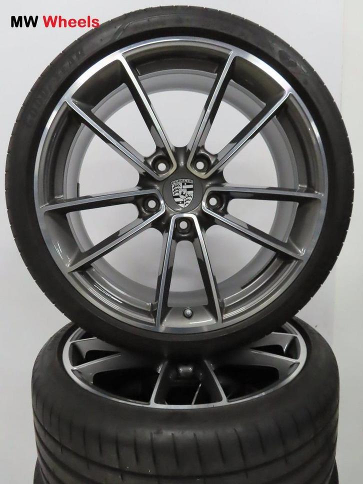 Porsche 21 inch Origineel velgen 911 992 met zomerbanden, Auto-onderdelen, Banden en Velgen, Banden en Velgen, Zomerbanden, 20 inch