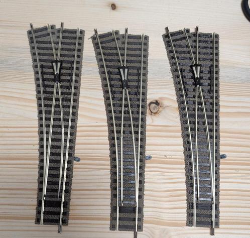 3 x Fleischmann 6170 Rechte wissel links  Lengte: 200mm, Hobby en Vrije tijd, Modeltreinen | H0, Zo goed als nieuw, Rails, Fleischmann