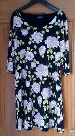 Made in Italie - Robe ample - motif floral - taille M/L-Noir, Made in Italy, Taille 38/40 (M), Comme neuf, Longueur genou