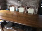 eettafel met 8 stoelen, Ophalen, 100 tot 150 cm, 200 cm of meer, Zo goed als nieuw