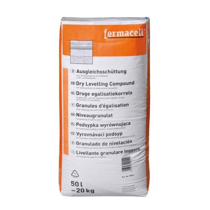Fermacell droge egalisatiekorrels, Doe-het-zelf en Bouw, Isolatie en Afdichting, Nieuw, Overige materialen, Minder dan 4 cm, Ophalen