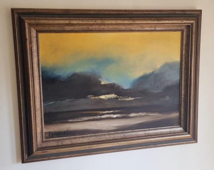 Paul Permeke (1918-1990), Verstillend zeegezicht, Antiek en Kunst, Kunst | Schilderijen | Klassiek, Ophalen of Verzenden