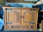 Houten Kast met smeedijzeren details - Vintage look, Huis en Inrichting, Ophalen, Gebruikt, 50 tot 100 cm, Vintage stijl