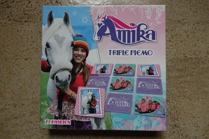 Triple memo Amika met 72 kaarten, Hobby en Vrije tijd, Gezelschapsspellen | Kaartspellen, Gebruikt, Vijf spelers of meer, Ophalen of Verzenden