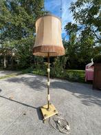 Staanlamp messing/marmer met kap varkensblaas, Ophalen