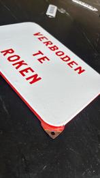 Emaille bord verboden te roken, Verzamelen, Ophalen of Verzenden, Gebruikt, Reclamebord