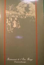 VINTAGE/MENU RESTAURANT L'EAU ROUGE/FRANCORCHAMPS/1988, Collections, Enlèvement ou Envoi, Utilisé, Autres types