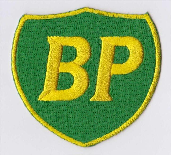 BP stoffen opstrijk patch embleem #1, Motoren, Accessoires | Stickers, Verzenden