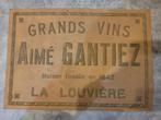ancien carton publicitaire vins Aimé GANTIEZ la louvière, Enlèvement ou Envoi, Utilisé, Panneau publicitaire