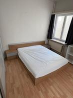 Bed zonder matras 1m60, Huis en Inrichting, Slaapkamer | Bedden, Ophalen, Gebruikt, Bruin, Tweepersoons