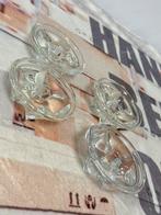 4x glazen kandelaars kaarsenhouders kaarsenhouder vintage, Ophalen of Verzenden, Zo goed als nieuw, Minder dan 25 cm