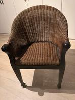 Mooie hout/rieten koloniale fauteuil in zeer goede staat, Huis en Inrichting, Ophalen, Riet of Rotan, Twee, Bruin