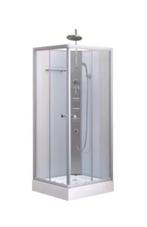 douchecabine Aqualine Terra / 80x80x230 cm, Doe-het-zelf en Bouw, Sanitair, Ophalen, Zo goed als nieuw, Chroom, Douche