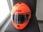 Nolan fluo systeemhelm medium + Sena SF2 intercom+Bluetooth, Motoren, M, Systeemhelm, Nolan, Ophalen of Verzenden