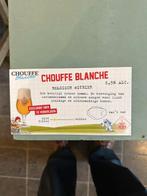 Petite enseigne publicitaire Chouffe blanche, Enlèvement ou Envoi, Neuf, Panneau, Plaque ou Plaquette publicitaire, Autres marques