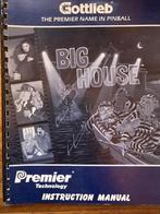 GOTTLIEB BIG HOUSE INSTRUCTION MANUAL with schematic, Verzamelen, Automaten | Flipperkasten, Gebruikt, Elektronisch, Onderdeel of Defecte kast