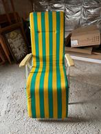 2x tuinzetel ligzetel tuinstoel ligstoel Vintage, Tuin en Terras, Ophalen, Gebruikt