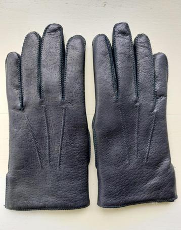 gants en cuir doublés taille 9 NEW marron foncé