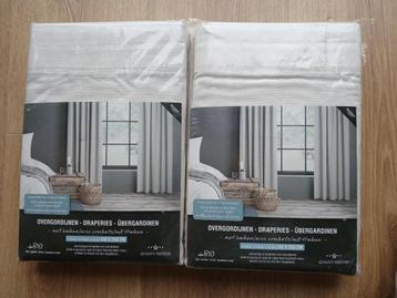 Nieuw!! BIO Gordijnen 140x260cm, 2x 2 stuks, écru beschikbaar voor biedingen