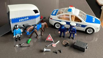 Voiture de police Playmobil et remorque 5184 + 6922