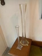 2 grands vases étroits, Enlèvement ou Envoi, Comme neuf, Verre