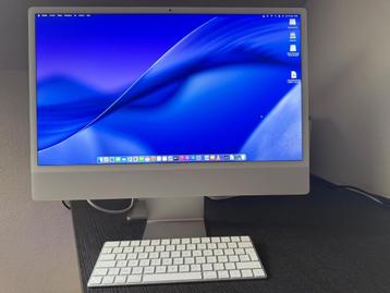 Imac 24 M1 (édition 2021) Argent, Informatique & Logiciels, 256 GB, Enlèvement ou Envoi, IMac, Comme neuf