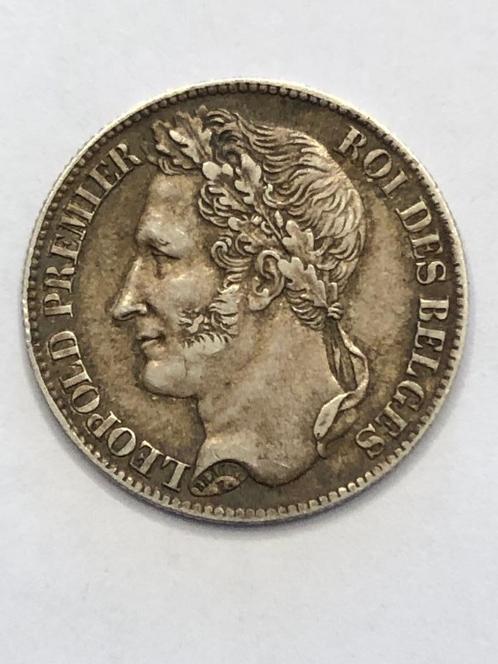 Munt zilver België 1 FR Leop I gelauwerd 1834 kwaliteit !!!, Postzegels en Munten, Munten | België, Losse munt, Zilver, Zilver