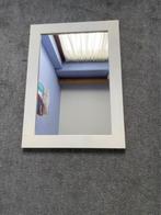 Miroir mural rectangulaire avec cadre blanc . 40/60, Comme neuf, Rectangulaire, Moins de 50 cm, Enlèvement