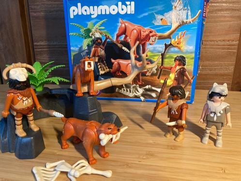 5102 Sabeltijgers met jagers + extra holevrouw, Kinderen en Baby's, Speelgoed | Playmobil, Zo goed als nieuw, Complete set, Ophalen of Verzenden