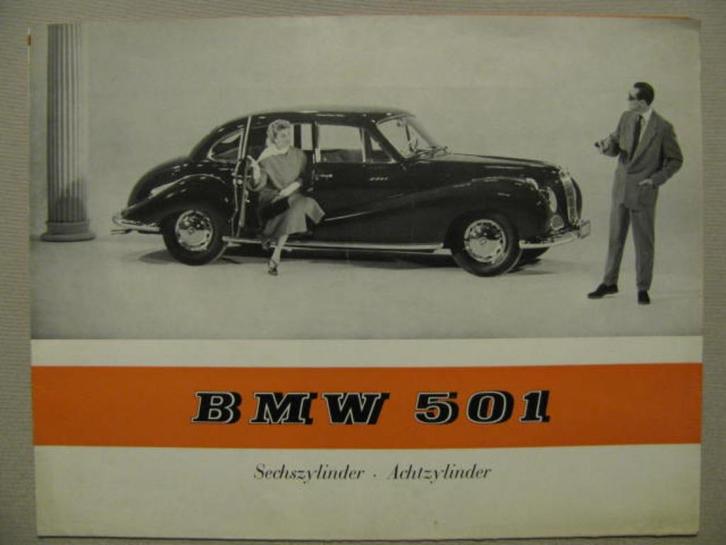 BMW 501 6 cylinder and V8 catalog 1955, Boeken, Auto's | Folders en Tijdschriften, Gelezen, BMW, Ophalen of Verzenden