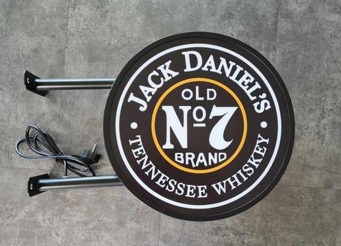 Jack Daniels dubbelzijdig decoratie verlichting reclame lamp, Collections, Marques & Objets publicitaires, Comme neuf, Table lumineuse ou lampe (néon)