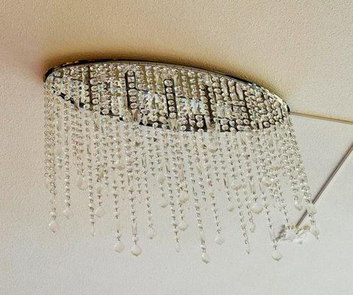 Kristallen plafondlamp en hanglamp, Huis en Inrichting, Lampen | Plafondlampen, Zo goed als nieuw, Glas, Ophalen