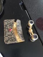 Vintage opera verrekijker met originele hoes – goudkleurig, Audio, Tv en Foto, Optische apparatuur | Verrekijkers, Ophalen of Verzenden