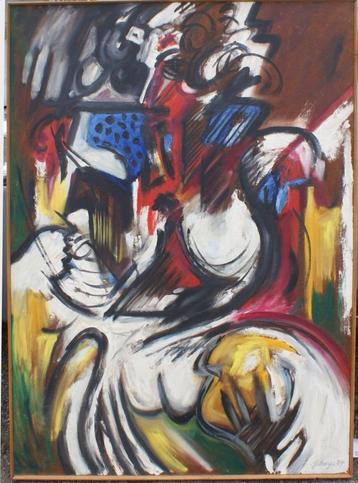 Juul Claeys (1930-2002): Abstractie 1984 (123 x 93 cm) beschikbaar voor biedingen