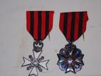 2 décorations civiles belges (C), Collections, Autres, Envoi, Ruban, Médaille ou Ailes