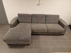 Grote grijze hoekzetel / chaise longue gris, Ophalen, Gebruikt, Stof, Modern