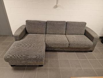 Grote grijze hoekzetel / chaise longue gris beschikbaar voor biedingen