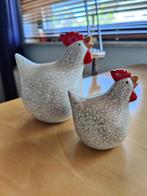 Set de 2 poulets en céramique, Enlèvement ou Envoi, Utilisé
