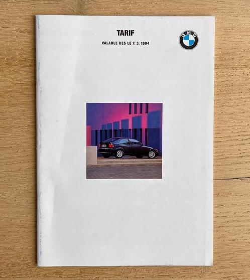 BMW prijslijst CH-FR maart 1994 brochure, Livres, Autos | Brochures & Magazines, Utilisé, BMW, Enlèvement ou Envoi