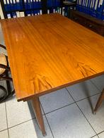 Table vintage année 50 avec deux rallonges, Maison & Meubles, Enlèvement, Comme neuf