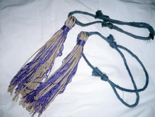 2 embrases de rideaux artisanales, Huis en Inrichting, Stoffering | Gordijnen en Lamellen, Gebruikt, Minder dan 100 cm, Minder dan 50 cm