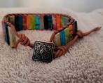 Bohemian Chakra armband met jaspis stenen *Nieuw*, Ophalen of Verzenden, Zo goed als nieuw, Leer