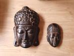Groot houten Boeddha-masker + klein, Ophalen