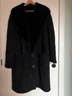 Vintage omgekeerd lam mantel – Parmentier, Ophalen, Gedragen, Maat 38/40 (M), Blauw