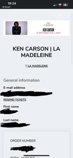 Ken carson ticket - la madeleine brussel, Tickets en Kaartjes