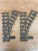 Legotrein/Wissel 2x rechts + 2x links 2859 en 2861 (Zemst), Ophalen, Gebruikt, Losse stenen, Lego